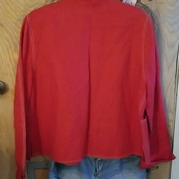 Linda Allarded Ellen Tracy red jacket like new - Picture 2 of 7
